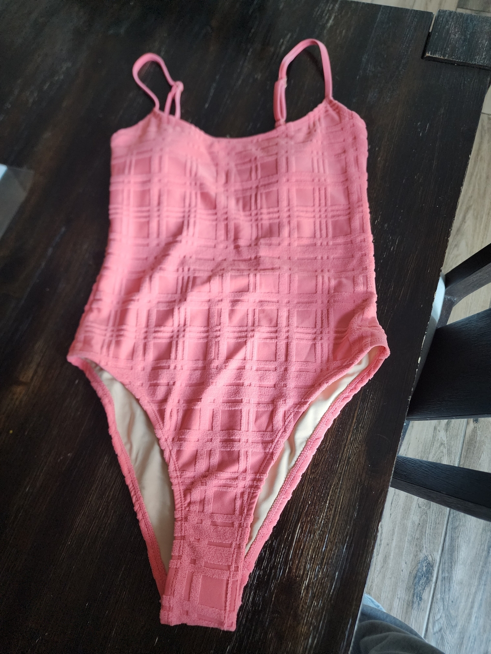 Cotton On Body Pink Textured One-Piece Swimsuit